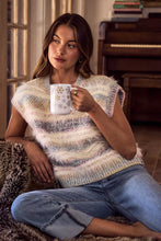 Load image into Gallery viewer, SO ME Soft Fuzzy Multi-Color Stripe Cozy Sweater Top