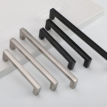 Load image into Gallery viewer, Cabinet Handles Kitchen Door Handles Drawer Knobs Aluminum Alloy Wardrobe Door Handles Brushed Modern Style Hardware Stainless Steel Kitchen Cabinet Pulls For Kitchen Cabinet Drawer Door Cupboard Decorative Modern Hardware For Cabinet
