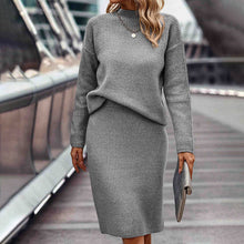 Load image into Gallery viewer, Women's Two Piece Set - Pullover Sweater & Bodycon Skirt Cozy Outfit