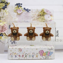Load image into Gallery viewer, Cake Topper Bear Candles Cartoon Smiley Face Birthday Insert Creative Party Cake Handmade Smiley Daisy Flower Cake Toppers For Birthday Party