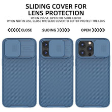 Load image into Gallery viewer, Camera Case Wireless Charging with Sliding Lens Cover Slim Magnetic Case For iPhone 13Pro Slide Lens Protection Magnetic Wireless Charging Phone Case For iPhone 13 12 Pro Max 13 Shockproof iphone Cover
