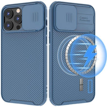 Load image into Gallery viewer, Camera Case Wireless Charging with Sliding Lens Cover Slim Magnetic Case For iPhone 13Pro Slide Lens Protection Magnetic Wireless Charging Phone Case For iPhone 13 12 Pro Max 13 Shockproof iphone Cover