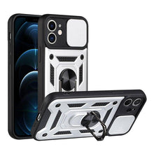 Load image into Gallery viewer, Camera Protection Shockproof Armor Case For iPhone 12 13 14 Pro Max Cover Men Cool Woman Camera Cover And Stand Sliding Lens Protection Rotating Ring Mount Shock Resistant Shockproof Protective Bumper