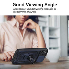 Load image into Gallery viewer, Camera Protection Shockproof Armor Case For iPhone 12 13 14 Pro Max Cover Men Cool Woman Camera Cover And Stand Sliding Lens Protection Rotating Ring Mount Shock Resistant Shockproof Protective Bumper