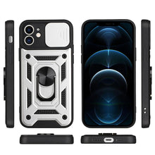 Load image into Gallery viewer, Camera Protection Shockproof Armor Case For iPhone 12 13 14 Pro Max Cover Men Cool Woman Camera Cover And Stand Sliding Lens Protection Rotating Ring Mount Shock Resistant Shockproof Protective Bumper