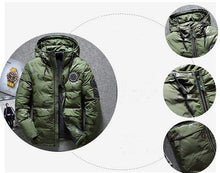 Load image into Gallery viewer, Camouflage Men's Hooded Winter Parka - Slim Fit, Windproof & Warm for Casual Adventures