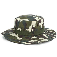 Load image into Gallery viewer, Camouflage Outdoor Bucket Hat Camping Hat Men Foldable Sun Cap Breathable Adjustable Bucket Cap for Men/Women Sports Sun Cap Unisex Fishing Hiking Travel Solid Color Hats