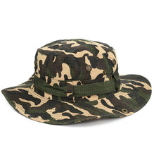 Load image into Gallery viewer, Camouflage Outdoor Bucket Hat Camping Hat Men Foldable Sun Cap Breathable Adjustable Bucket Cap for Men/Women Sports Sun Cap Unisex Fishing Hiking Travel Solid Color Hats