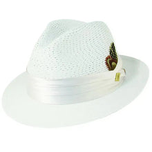 Load image into Gallery viewer, Stacy Adams Dublin- Milan Straw Fedora Hat