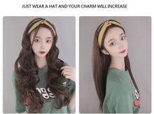 Load image into Gallery viewer, Cap With Hair Long Wavy Fake Hair Hat Wig Synthetic Hair Extensions Hat With Hair Natural Hairpiece Wigs For Black Women Cosplay Wigs For Women