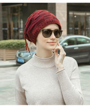 Load image into Gallery viewer, Caps Warmer Bonnet Casual Cap Winter Beanie Hats Hat winter hat Bobble Hat Winter Balaclava Women Bandana Baotou Cap Scarf Warm Thick Beanie Skellies Women Girls Cable Knit Soft Cute Beanie with Ears Detachable Pompom Fur Hat Girls