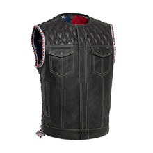 Load image into Gallery viewer, Captain Perforated Men's Motorcycle Leather Vest