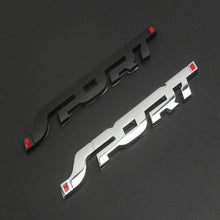 Load image into Gallery viewer, Car Accessories Sticker Styling Metal 3D Chrome Black Auto Car Metal Car SPORT Sticker,3D Premium Car Side Fender Rear Trunk Emblem Logo Badge Decals Compatible Trunk Racing Sport Word Letter Logo Emblem Badge Decal Sticker