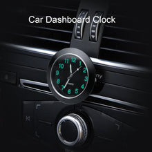 Load image into Gallery viewer, Car Clock Luminous Mini Automobiles Internal Stick-On Digital Watch Stick on Dashboard Car Clock Mini Tiny Small Luminous Car Vent Clocks Watch for Dashboard Boat Bike Home Mechanics Quartz Clocks Auto Ornament Car Accessories Gifts