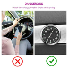 Load image into Gallery viewer, Car Clock Luminous Mini Automobiles Internal Stick-On Digital Watch Stick on Dashboard Car Clock Mini Tiny Small Luminous Car Vent Clocks Watch for Dashboard Boat Bike Home Mechanics Quartz Clocks Auto Ornament Car Accessories Gifts