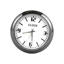 Load image into Gallery viewer, Car Clock Watch Indoor Automobiles Stick-In Luminous Quartz Analog Watch Universal Pocket Mini Stick-On Clock for Car Boat Bike Home Watch Decoration Accessories