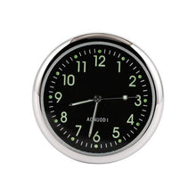 Load image into Gallery viewer, Car Clock Watch Indoor Automobiles Stick-In Luminous Quartz Analog Watch Universal Pocket Mini Stick-On Clock for Car Boat Bike Home Watch Decoration Accessories