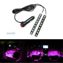 Load image into Gallery viewer, Car Interior LED Foot Sole Interior Car Lights Decoration Light Strip Car Interior Atmosphere Light Under Lighting Dashboard Waterproof Decoration Lighting Kit Bluetooth Smart LED Light Strips for Cars