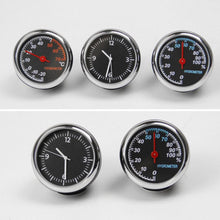 Load image into Gallery viewer, Car Interior Mini Quartz Watch Clock Mini Clock Car Dashboard Clocks Luminous Car Clock Pocket Stick-On Clock Cars Air Vent Clip Quartz Clocks Vehicle Dashboard Clock Mini Vehicle Clock Car Pocket Clock for Cars Hygrometer Thermometer Dashboard Ornament