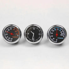 Load image into Gallery viewer, Car Interior Mini Quartz Watch Clock Mini Clock Car Dashboard Clocks Luminous Car Clock Pocket Stick-On Clock Cars Air Vent Clip Quartz Clocks Vehicle Dashboard Clock Mini Vehicle Clock Car Pocket Clock for Cars Hygrometer Thermometer Dashboard Ornament