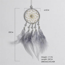 Load image into Gallery viewer, Car Interior Rear-view Mirror Hanging Decor Small Dream Catcher Boho Nature Feather Home Decor Handmade Grids Nature Feather Car Charms Pendant Accessories Gift
