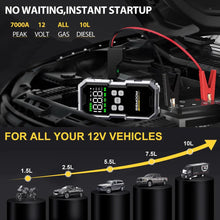 Load image into Gallery viewer, MANDOTOS Car Jump Starter Pro With Air Compressor 6000A 21800mAh LCD Display Portable Booster Charger