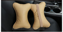 Load image into Gallery viewer, Car Neck Pillows Headrest Relief Filled Fiber Universal Car Pillow Both Side Pu Leather 1pcs Pack Headrest For Car Neck Pillows Both Side Pu Leather Headrest Head Pain Relief Filled Fiber Universal Car Pillow Neck Pillow Softness Car Headrest Pillow