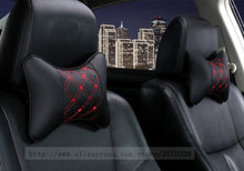 Load image into Gallery viewer, Car Neck Pillows Headrest Relief Filled Fiber Universal Car Pillow Both Side Pu Leather 1pcs Pack Headrest For Car Neck Pillows Both Side Pu Leather Headrest Head Pain Relief Filled Fiber Universal Car Pillow Neck Pillow Softness Car Headrest Pillow