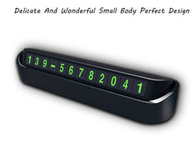 Load image into Gallery viewer, Car Temporary Parking Card Phone Number Card Plate Telephone Number Car Park Stop Automobile Temporary Phone Number for Car Dashboard Telephone Number Car Park Stop Luminous Parking Plate for Automobile Interior Accessories Car-styling 13x2.5cm