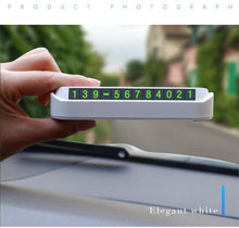 Load image into Gallery viewer, Car Temporary Parking Card Phone Number Card Plate Telephone Number Car Park Stop Automobile Temporary Phone Number for Car Dashboard Telephone Number Car Park Stop Luminous Parking Plate for Automobile Interior Accessories Car-styling 13x2.5cm