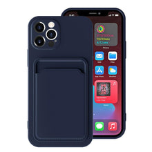 Load image into Gallery viewer, Card Pocket Protective Slim Wallet Case For iPhone 14 13 12 11 Pro Max Modern Bright Color iPhone Cover Lightweight Card Slot Design Simple Color Business Protective Case