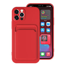 Load image into Gallery viewer, Card Pocket Protective Slim Wallet Case For iPhone 14 13 12 11 Pro Max Modern Bright Color iPhone Cover Lightweight Card Slot Design Simple Color Business Protective Case