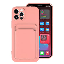 Load image into Gallery viewer, Card Pocket Protective Slim Wallet Case For iPhone 14 13 12 11 Pro Max Modern Bright Color iPhone Cover Lightweight Card Slot Design Simple Color Business Protective Case