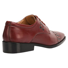 Load image into Gallery viewer, Carrey Leather Derby Style Dress Shoes for Men - Black and Burgundy Colors
