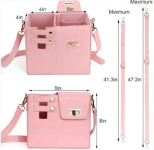 Load image into Gallery viewer, Mandotos CarryEasy Beverage Pouch PU Leather Portable Bottle Bag With Soft Lining And Open Pocket Pink