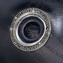 Load image into Gallery viewer, Cars One-Key Engine Start Stop Ignition Push Button Switch Cover Decorative Rhinestone Diamond Crystal Ring Car Parts Push to Start Button Cover Crystal Rhinestone Car Ring Emblem Sticker Bling Accessories for Women