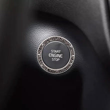 Load image into Gallery viewer, Cars One-Key Engine Start Stop Ignition Push Button Switch Cover Decorative Rhinestone Diamond Crystal Ring Car Parts Push to Start Button Cover Crystal Rhinestone Car Ring Emblem Sticker Bling Accessories for Women