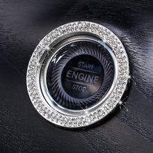 Load image into Gallery viewer, Cars One-Key Engine Start Stop Ignition Push Button Switch Cover Decorative Rhinestone Diamond Crystal Ring Car Parts Push to Start Button Cover Crystal Rhinestone Car Ring Emblem Sticker Bling Accessories for Women