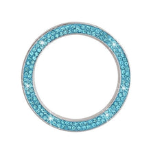 Load image into Gallery viewer, Cars One-Key Engine Start Stop Ignition Push Button Switch Cover Decorative Rhinestone Diamond Crystal Ring Car Parts Push to Start Button Cover Crystal Rhinestone Car Ring Emblem Sticker Bling Accessories for Women