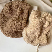 Load image into Gallery viewer, Cartoon Bear Ear Lamb Beanie Hat With Mask Warm Balaclava Winter Thickened Ear Protection Autumn Skellies Beanies Pompom Hat Knitted Ski Beanie Hat Double Pompom Beanie Cap for Girls Boys Kids Beanie Winter Hat Baby Kids Infant Toddler for Women Girl