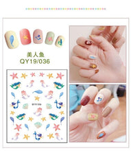 Load image into Gallery viewer, Cartoon Characters Plants Animals Forest Flowers Small Fresh Flowers 3D Nail Stickers Hyuna Style Nail Patch Waterproof Self Adhesive Nail Decals for Nail Art Decoration Including Hearts Stars Letters Bowknot Leaves Flowers Plants Fruits Butterflies
