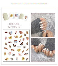 Load image into Gallery viewer, Cartoon Characters Plants Animals Forest Flowers Small Fresh Flowers 3D Nail Stickers Hyuna Style Nail Patch Waterproof Self Adhesive Nail Decals for Nail Art Decoration Including Hearts Stars Letters Bowknot Leaves Flowers Plants Fruits Butterflies