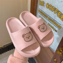 Load image into Gallery viewer, Cartoon Couple Fashion Bear Sandals Non-Slip Thick-Soled Indoor And Outdoor Slippers Men's Flip Flops Athletic Slide Sandals Flat Slip On Sandals For Women Summer Slippers
