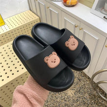 Load image into Gallery viewer, Cartoon Couple Fashion Bear Sandals Non-Slip Thick-Soled Indoor And Outdoor Slippers Men's Flip Flops Athletic Slide Sandals Flat Slip On Sandals For Women Summer Slippers