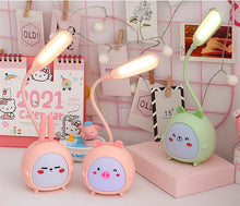 Load image into Gallery viewer, Cartoon Desk Lamp Eye Protection Energy-saving Reading Lamp USB Charging Sleeping Night Light LED Table Lamp for Kids Cute Study Lamps for Bedroom Décor