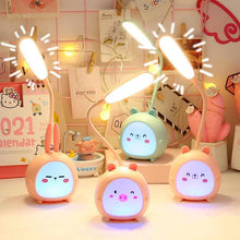 Load image into Gallery viewer, Cartoon Desk Lamp Eye Protection Energy-saving Reading Lamp USB Charging Sleeping Night Light LED Table Lamp for Kids Cute Study Lamps for Bedroom Décor