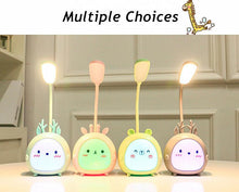 Load image into Gallery viewer, Cartoon Desk Lamp Eye Protection Energy-saving Reading Lamp USB Charging Sleeping Night Light LED Table Lamp for Kids Cute Study Lamps for Bedroom Décor