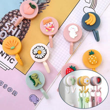 Load image into Gallery viewer, Cartoon Fruit Sticky Hook Multifunctional Punch-free Hook Kitchen Bathroom Wall Hanging Cute Paste Hook Traceless Adhesive Clasp Cute Adhesive Hooks Plastic Hooks for Hanging Cartoon Adhesive Wall Mount Hook for Home Bathroom
