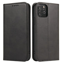 Load image into Gallery viewer, Case for iPhone 12 Pro Max mini Case on for iPhone 11 7 8 Plus X XR XS Luxury Leather Flip Cover PU Leather iPhone Wallet Case Black Kickstand Card Holder Flip Phone Cover