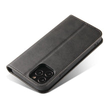 Load image into Gallery viewer, Case for iPhone 12 Pro Max mini Case on for iPhone 11 7 8 Plus X XR XS Luxury Leather Flip Cover PU Leather iPhone Wallet Case Black Kickstand Card Holder Flip Phone Cover